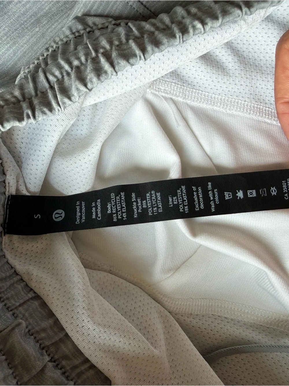lululemon athletica Men’s Light Gray Athletic Shorts